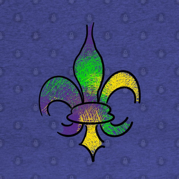 Mardi Gras Fleur De Lis by Stephanie Kennedy 